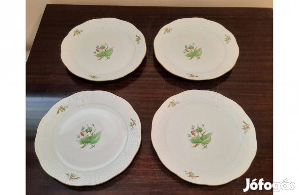 Herendi hecsedli, csipkebogyó mintás lapostányér, lapos tányér eladó!