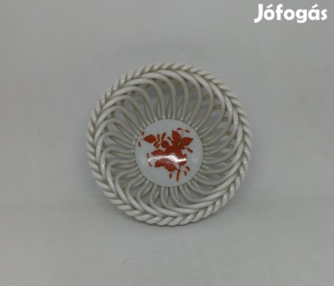 Herendi porcelán Aponyi mintás Fonott Kosár!