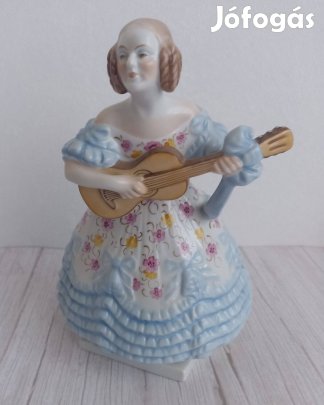Herendi porcelán Déryné kék ruhában!