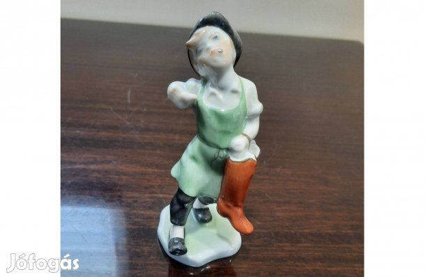 Herendi porcelán Suszter, Cipész inas, Csizmadia fiú figura