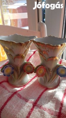 Herendi porcelán Viktória ibolyaváza 7x8cm