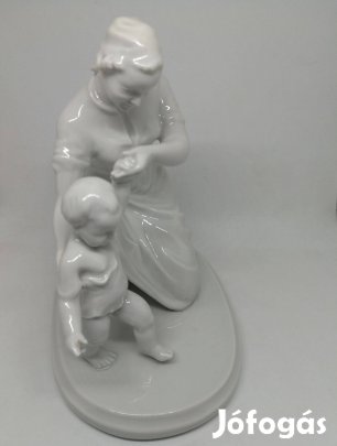 Herendi porcelán anya gyermekével "Extra Ritka"!