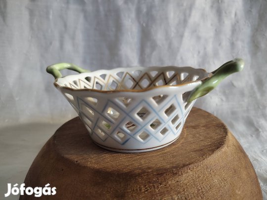 Herendi porcelán áttört kosár