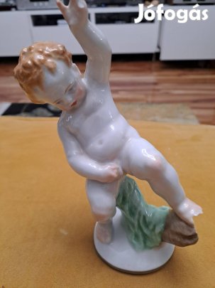 Herendi porcelán figura, hiányos 
