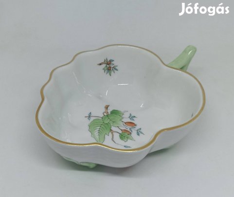 Herendi porcelán hecsedli csipkebogyó mintás levél kínáló!