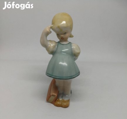 Herendi porcelán iskolás kislány!