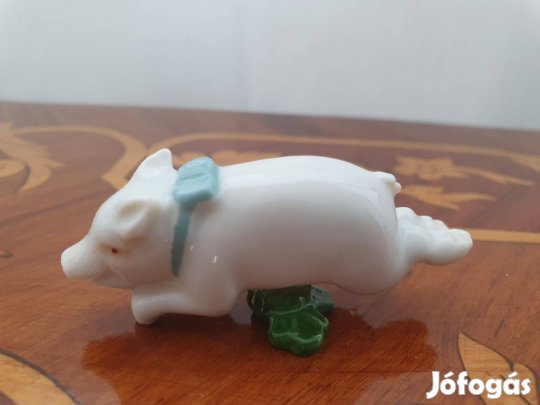 Herendi porcelán malac figura