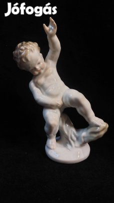Herendi porcelán putto szobor