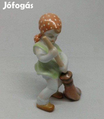 Herendi porcelán sepregetős kislány!