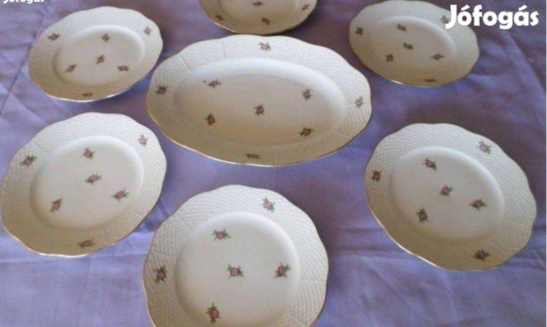 Herendi porcelán tányér készlet étkészlet Új