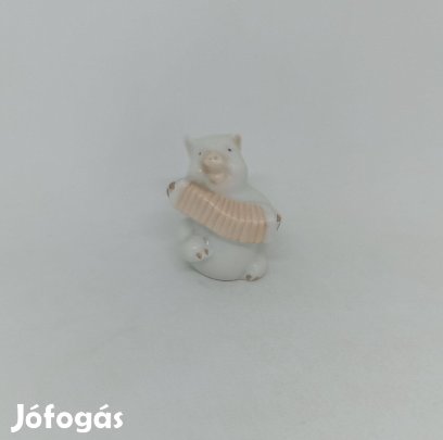 Herendi porcelán vidám kis malac "Antik"!