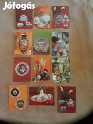 Herendi porcelánokat ábrázoló képeslapcsomag album Herend Képzőművésze