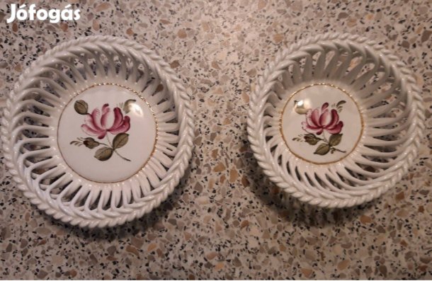 Herendi rózsás kosarak, Hecsedli mintás (2 db)