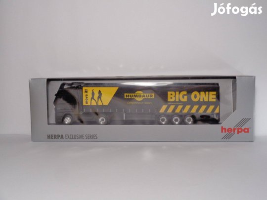 Herpa 1/87 Mercedes nyerges vontató és Big One pótja, kamion modell