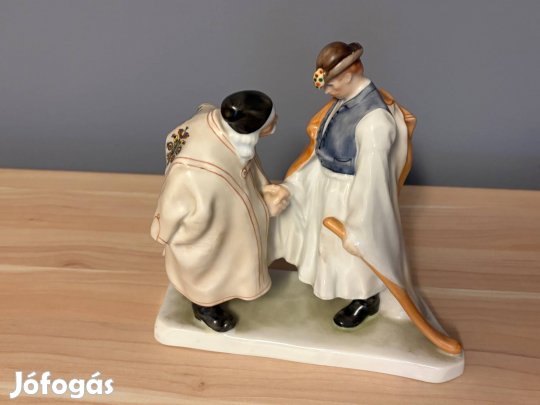 Hetendi porcelán búcsúzkodó juhászok