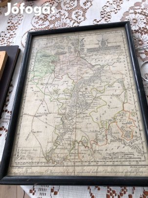 Heves és Külső-Szolnok egyesült vármegyék térképe Festetits Györgynek