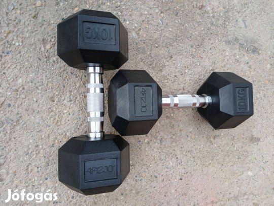 Hexa 2 x 10 kg egykezes súlyzó kézisúlyzó fix hatszögletű