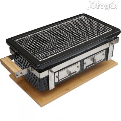 Hibachi asztali kerámia grill szögletes 39×22cm