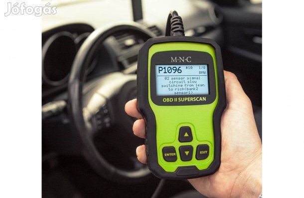 Hibakód kiolvasó OBD2 autó diagnosztikai eszköz - 12V magyar nyelvű