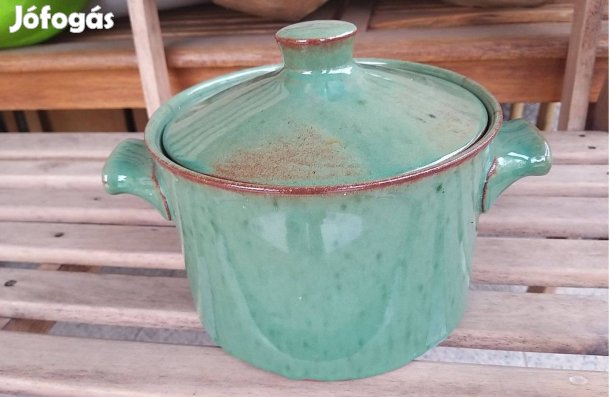 Hibás retro Városlődi kerámia lábas