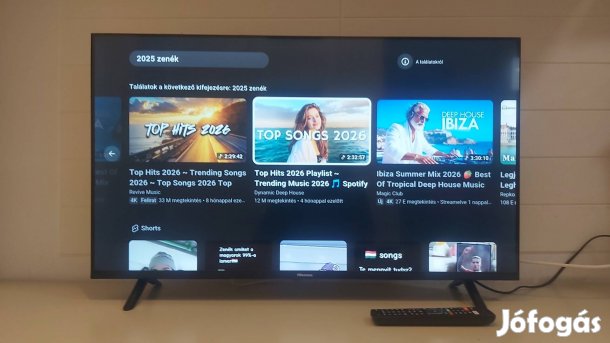 Hibátlan,102cm-es,wifis,smart,full-HD Hisense LED tv eladó