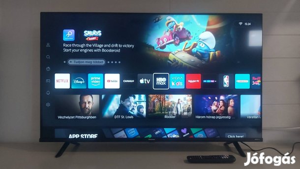 Hibátlan,108cm-es,wifis,smart,UHD Hisense LED tv eladó