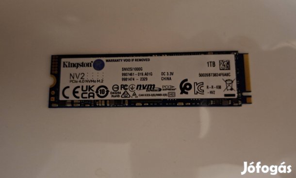 Hibátlan 1TB Nvme SSD,Kevés Üzemidővel, Jó Áron!