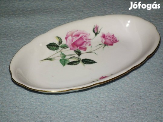 Hibátlan Bohemia retró ovális porcelán dísztál