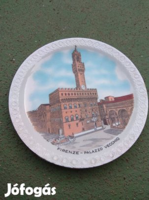 Hibátlan Firenze-Palazzo Vecchio dísztányér Falra akasztható