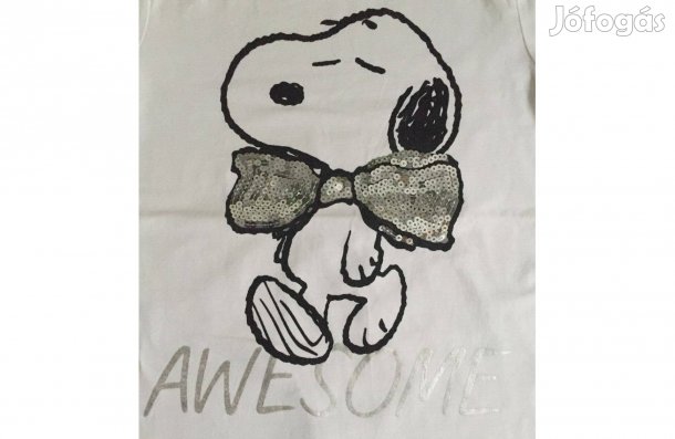 Hibátlan Snoopy hosszú ujjú felső, póló - 122, 6-7 év