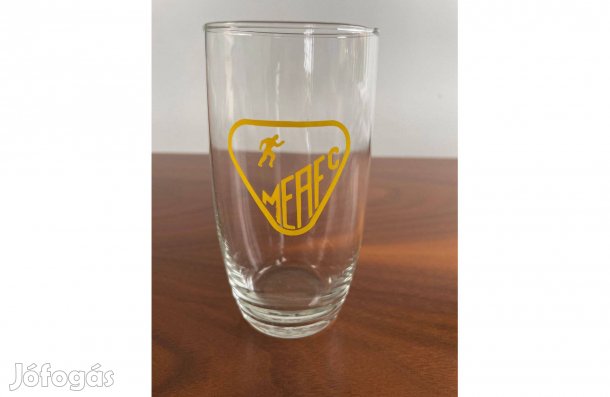 Hibátlan, retro, vintage MEAFC feliratos üvegpohár