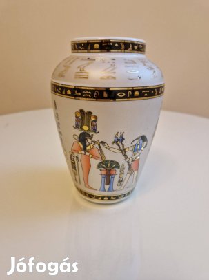 Hibátlan, szép porcelánváza ókori motívumokkal