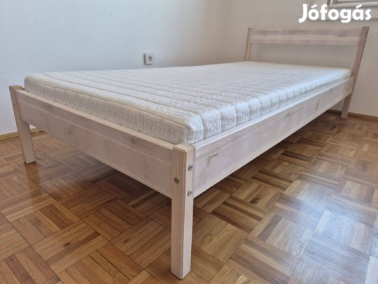Hibátlan állapotú 90 széles ágykeret és ágyrács, garanciás matraccal