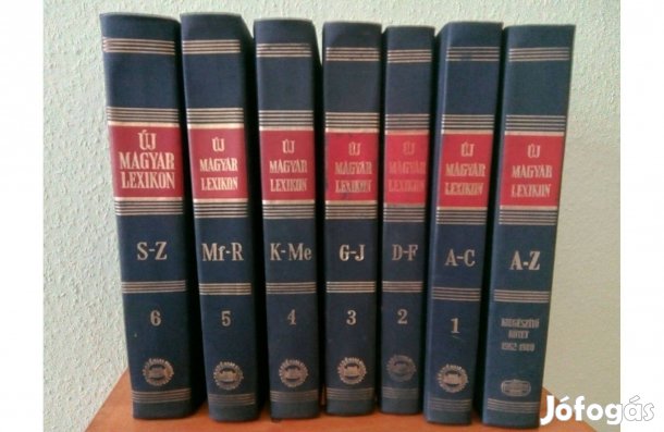 Hibátlan állapotú Új Magyar Lexikon 1-7 kötete (teljes) eladó