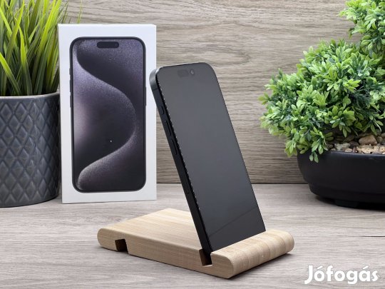 Hibátlan iPhone 15 Pro Black Titanium 128GB 2 ÉV Garanciával 90%