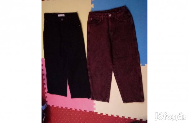 Hibátlan lány bő szárú farmer nadrág alig viselt 146 152 36