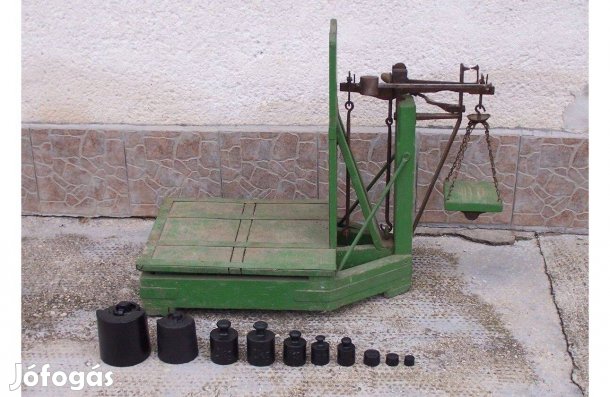Hibátlan mázsa termény mérleg toló súlyos + súlykészlet terménymérleg