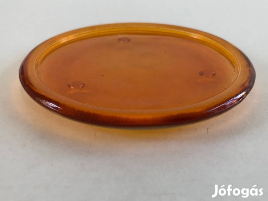 Hibátlan narancssárga üveg tálka, ékszertartó