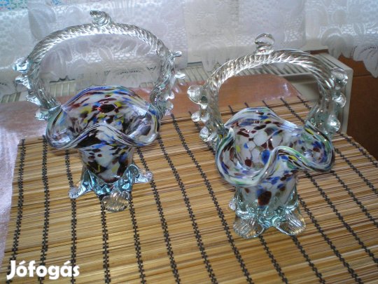 Hibátlan régi szép üvegkosarak ár/db