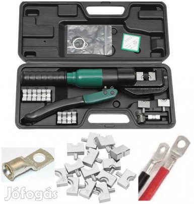 Hidraulikus Kábelsarú Prés 10 Tonna Nyomóerő 6-70mm2-ig (5634)