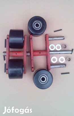 Hidraulikus kézi raklapemelő kocsi hátsó villa kerekkel