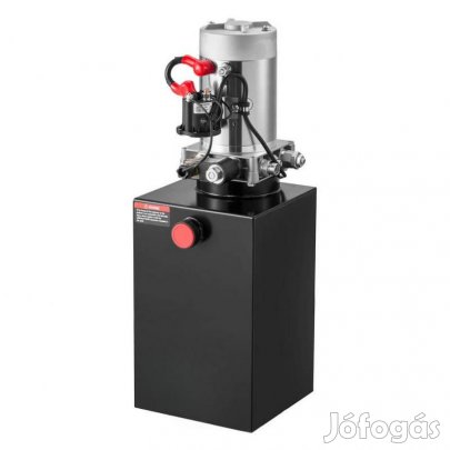 Hidraulikus szivattyú 12V DC, 10 L tartály  egyszeres