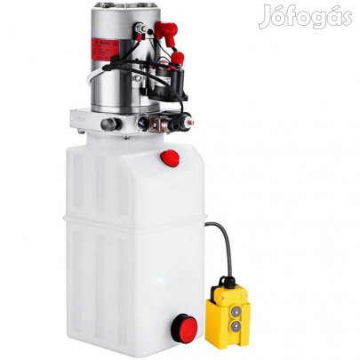Hidraulikus szivattyú 12V DC, 6 L tartály  egyszeres működésű