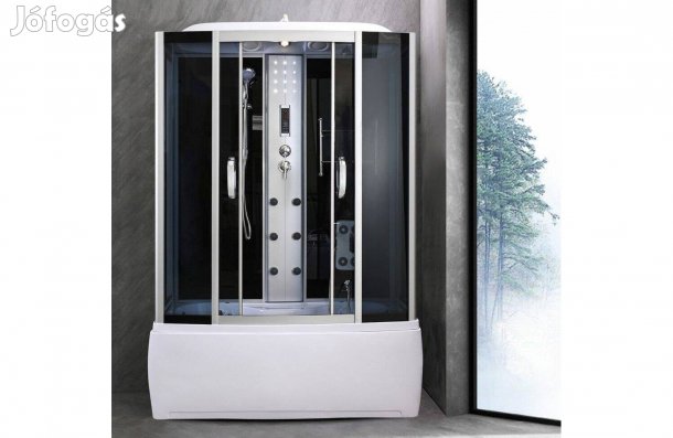 Hidromasszázs kádkabin EMI 150x 85 cm, Fekete címére szállítva országo