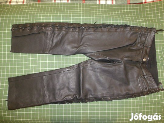 Highway protizható női 40es 86cm fűzős motoros bőrnadrág motorosnadrág
