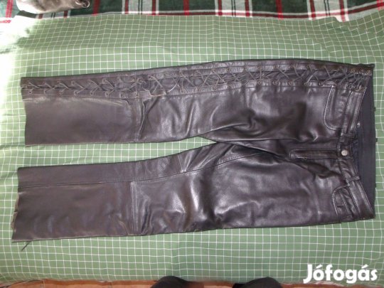 Highway protizható női 42es 94cm fűzős motoros bőrnadrág motorosnadrág