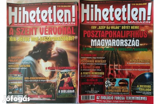 Hihetetlen magazin lapszámai 2023. 2024. év eladók