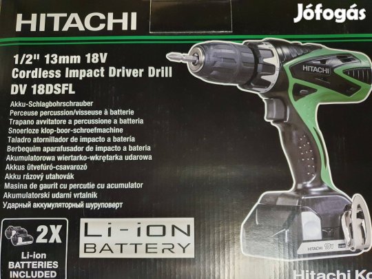 Hikoki Hitachi DV18 Dfsl akkus fúró ütvefúró behajtó 18V