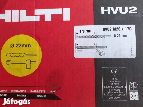 Hilti Hvu2 ragasztópatron, ragasztókapszula M20x170
