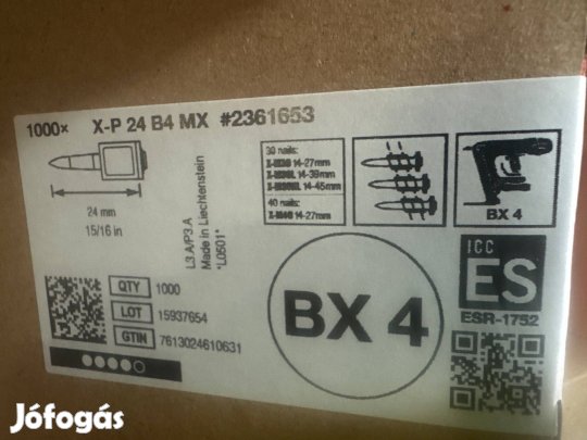 Hilti X-P B4 24mm betonszeg